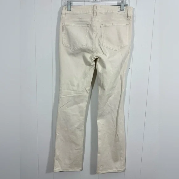 Paige Sloane 27 Women’s Ivory Denim Jeans Modern Low Rise Boot Cut Stretch Pants - Picture 4 of 10